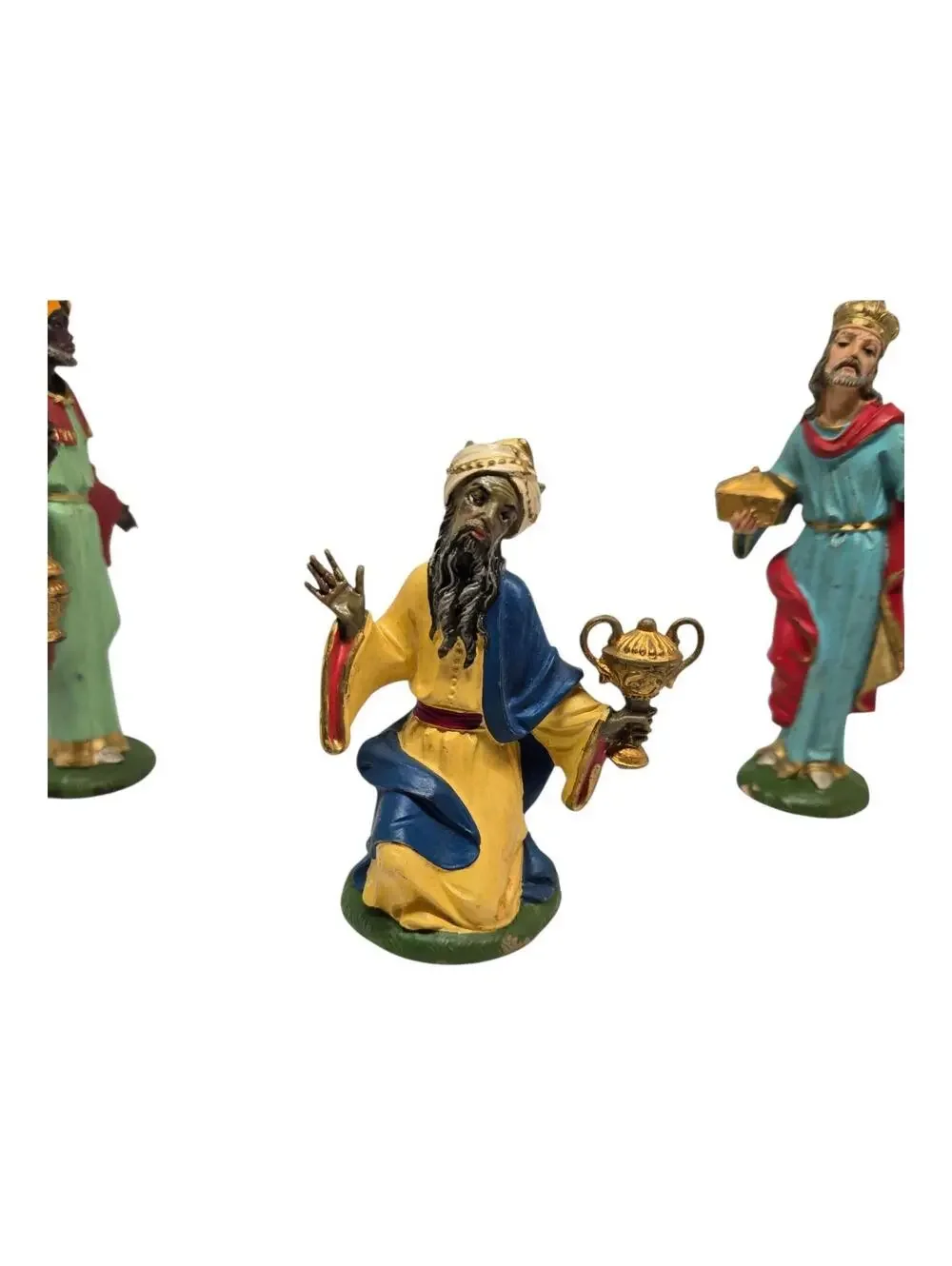 Vintage Fontanini Depose Italy 3 Wisemen Kings Nativity Set Spider mark